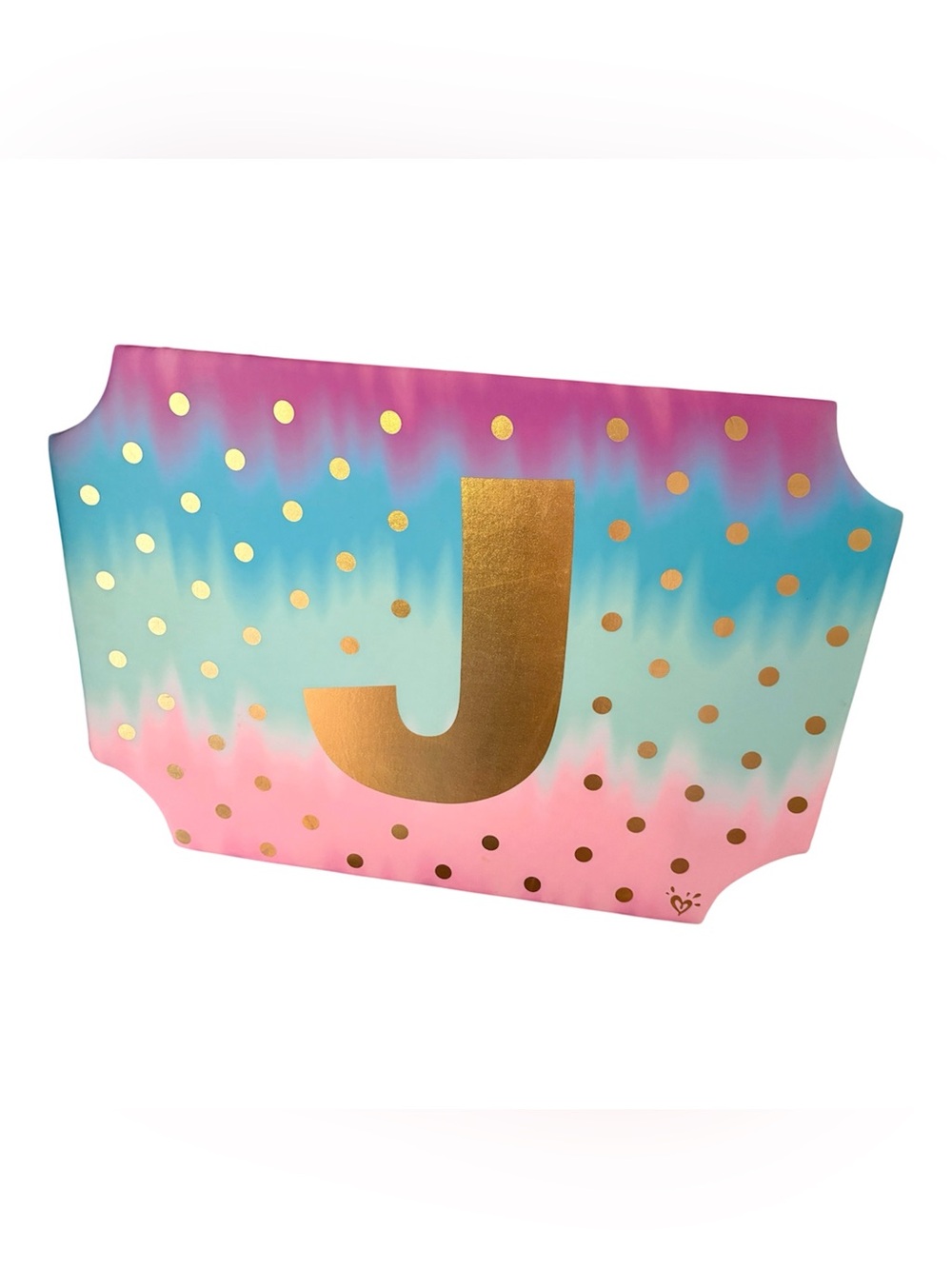 Justice Initial J Memory Foam Headboard Pin Memo Board Dorm Bedroom Decor Dots